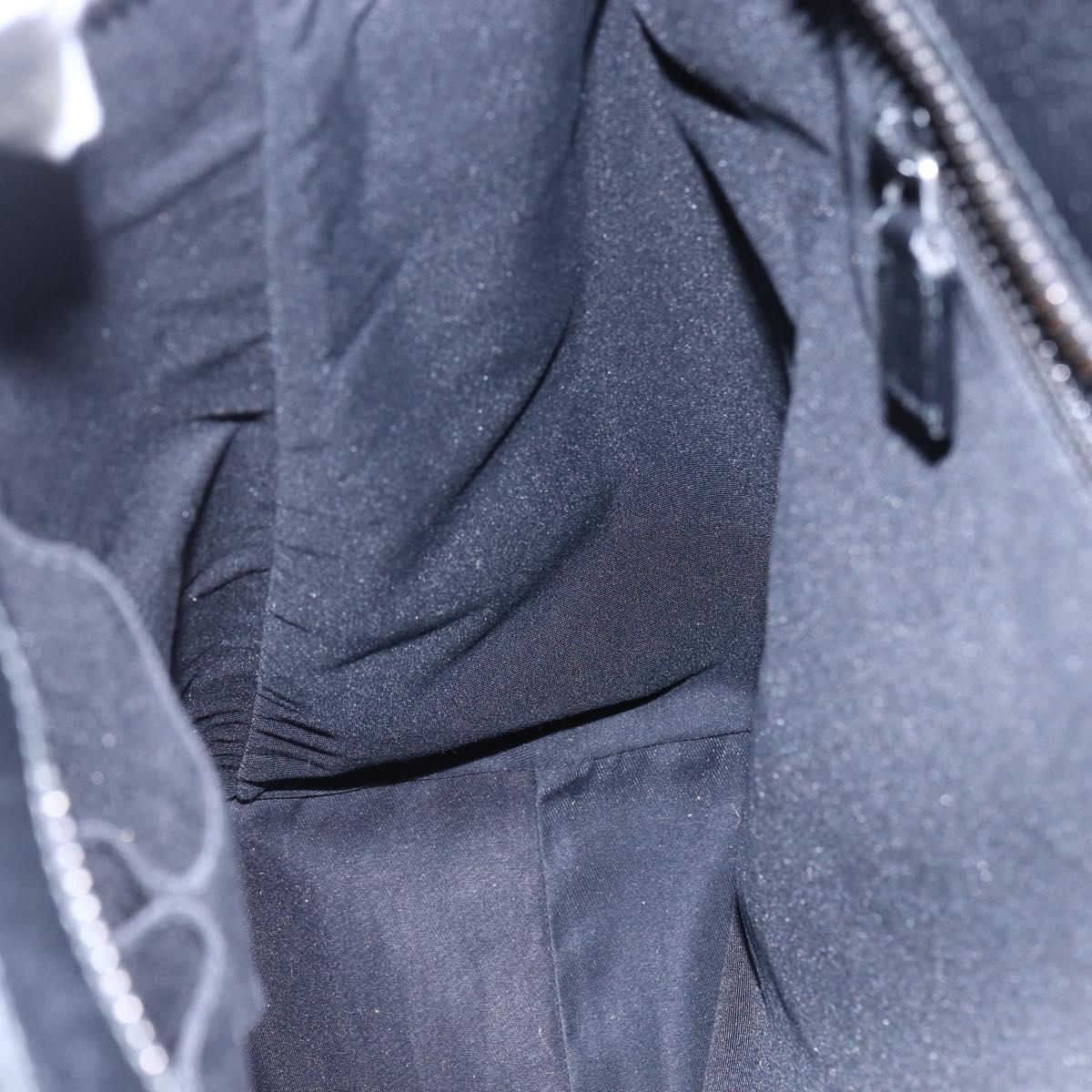 GUCCI GG Canvas Web Sherry Line Tote Bag 2way Black Silver 256099 Auth ep11333