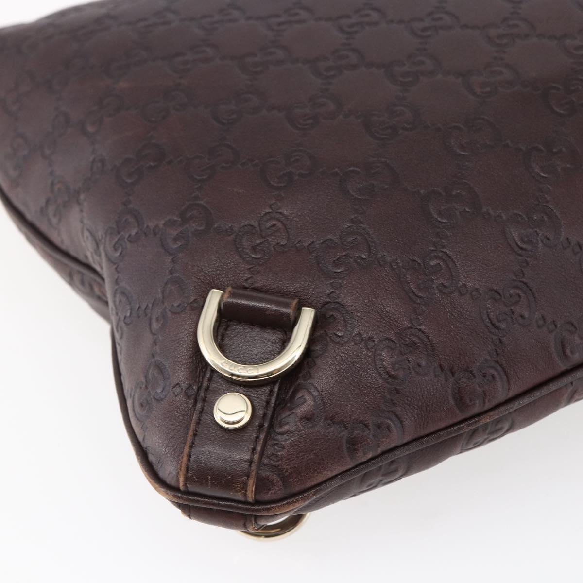 GUCCI Guccissima Abbey GG Canvas Bag Leather Bordeaux Gold 131326 Auth ep11342