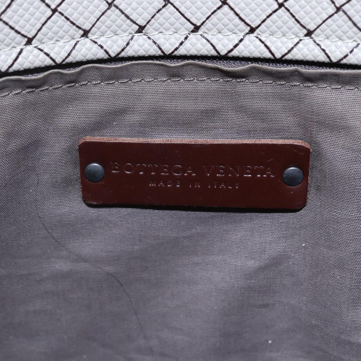 BOTTEGA VENETA INTRECCIATO Pattern Tote Bag PVC Gray Auth ep11348