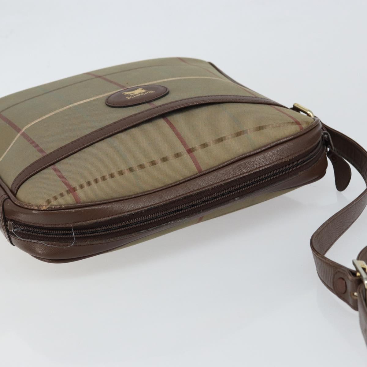 Burberrys Nova Check Shoulder Bag Canvas Beige Gold Auth ep11351