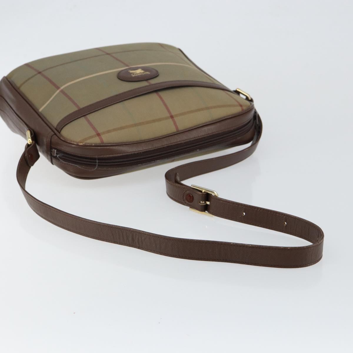 Burberrys Nova Check Shoulder Bag Canvas Beige Gold Auth ep11351