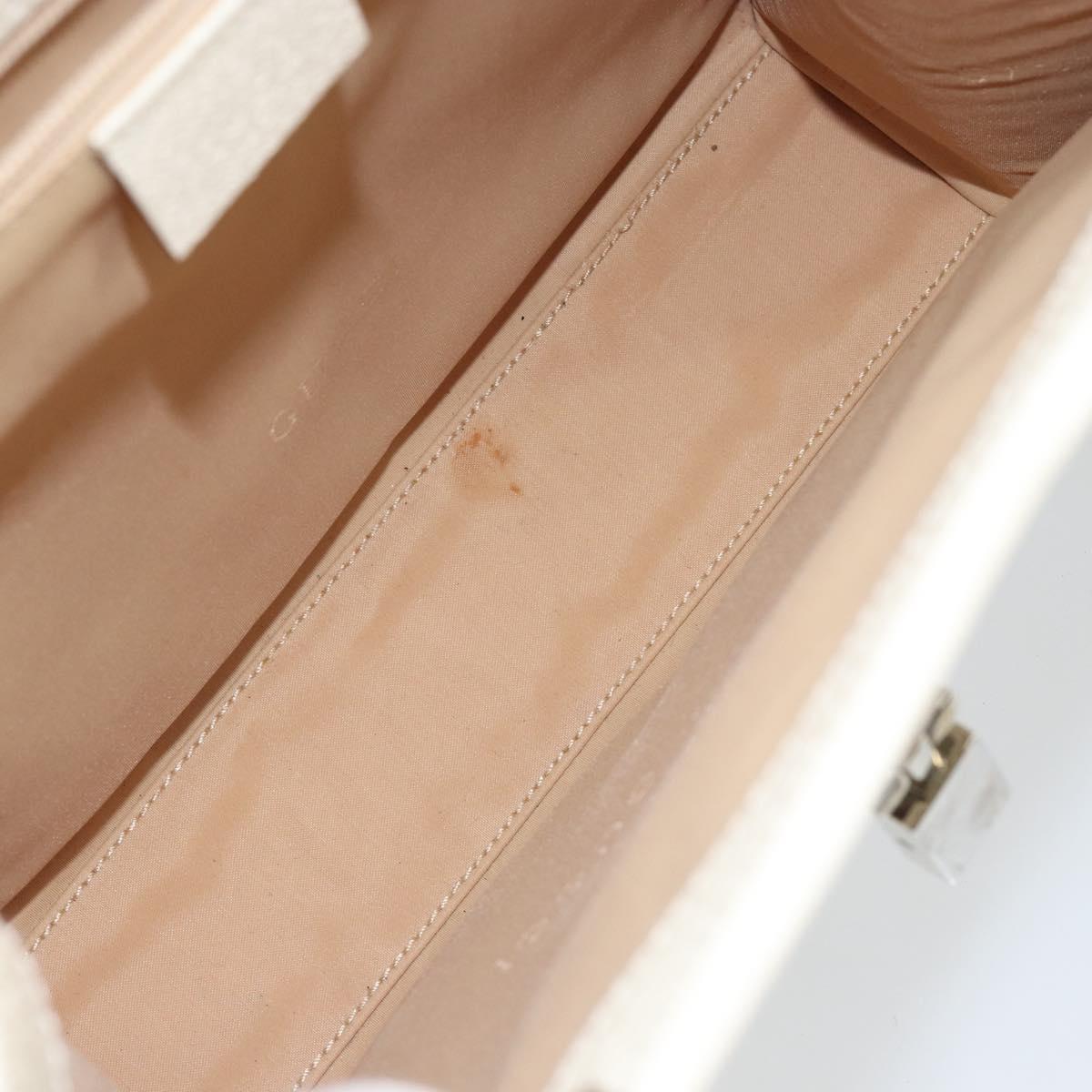 GUCCI Jackie Hand Bag Leather White Silver 002 1065 3444 Auth ep11352