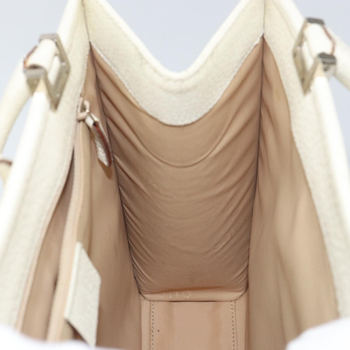 GUCCI Jackie Hand Bag Leather White Silver 002 1065 3444 Auth ep11352