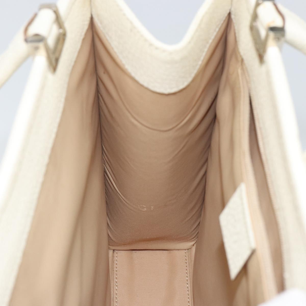 GUCCI Jackie Hand Bag Leather White Silver 002 1065 3444 Auth ep11352