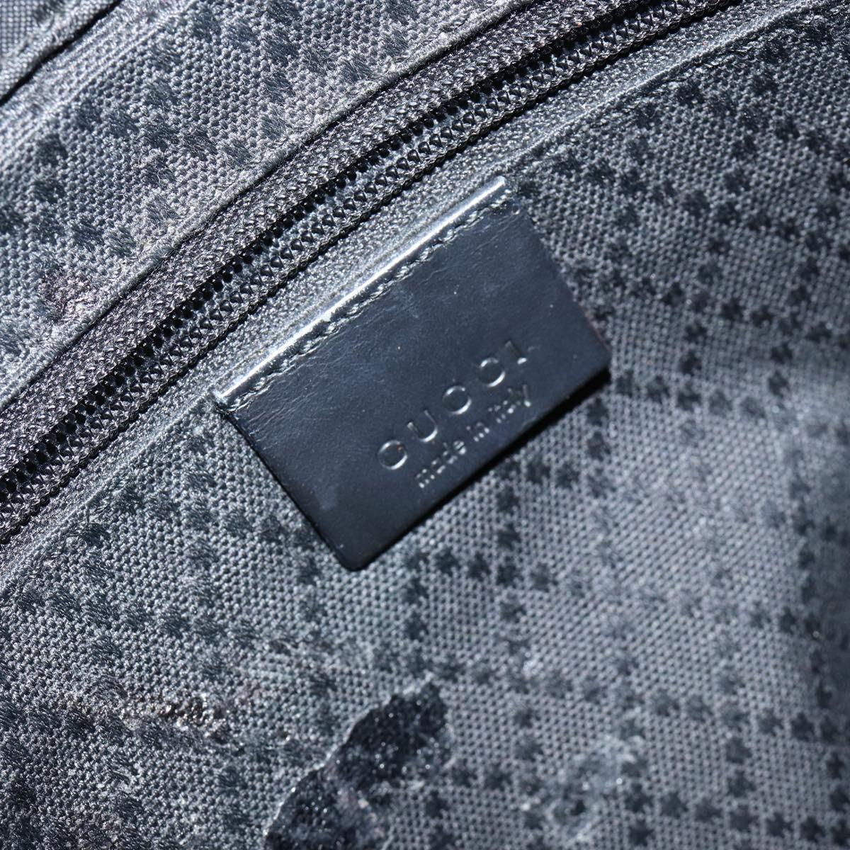 GUCCI Bamboo GG Canvas Hand Bag Black Silver 002 1010 3754 Auth ep11357