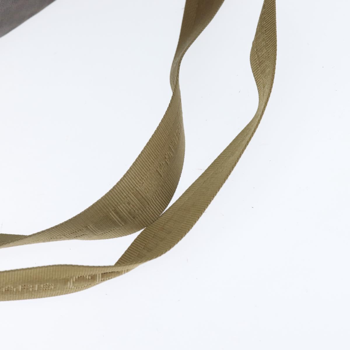 CELINE Macadam Canvas Backpack PVC Leather Brown Gold Auth ep11363