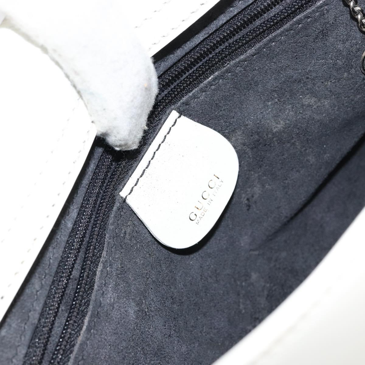 GUCCI Soho Shoulder Bag Enamel White Auth ep11364