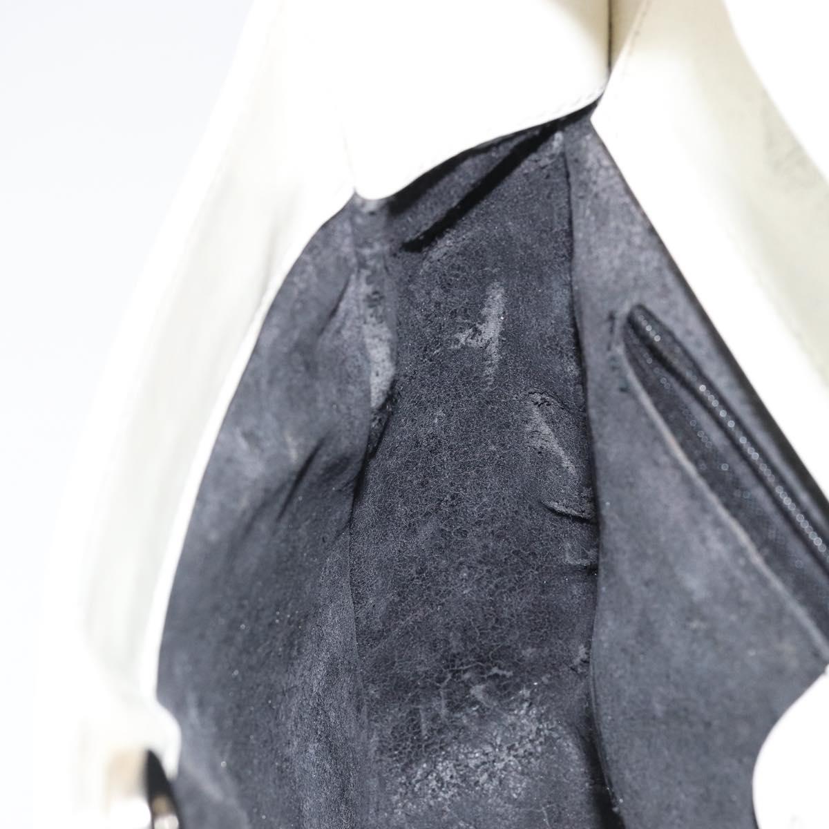 GUCCI Soho Shoulder Bag Enamel White Auth ep11364