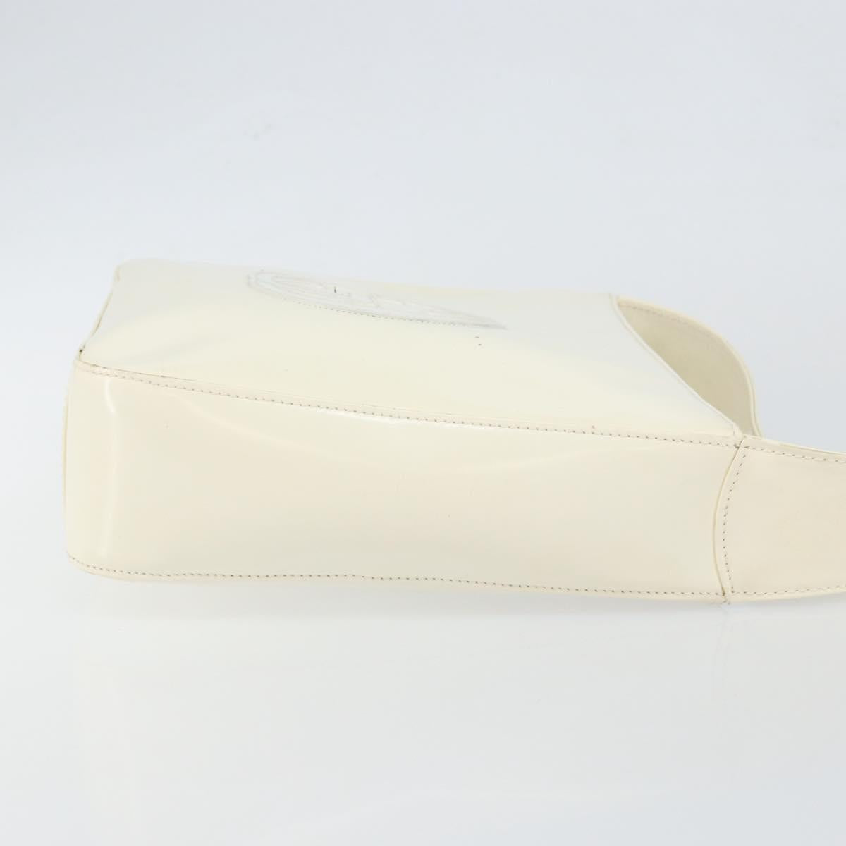 GUCCI Soho Shoulder Bag Enamel White Auth ep11364