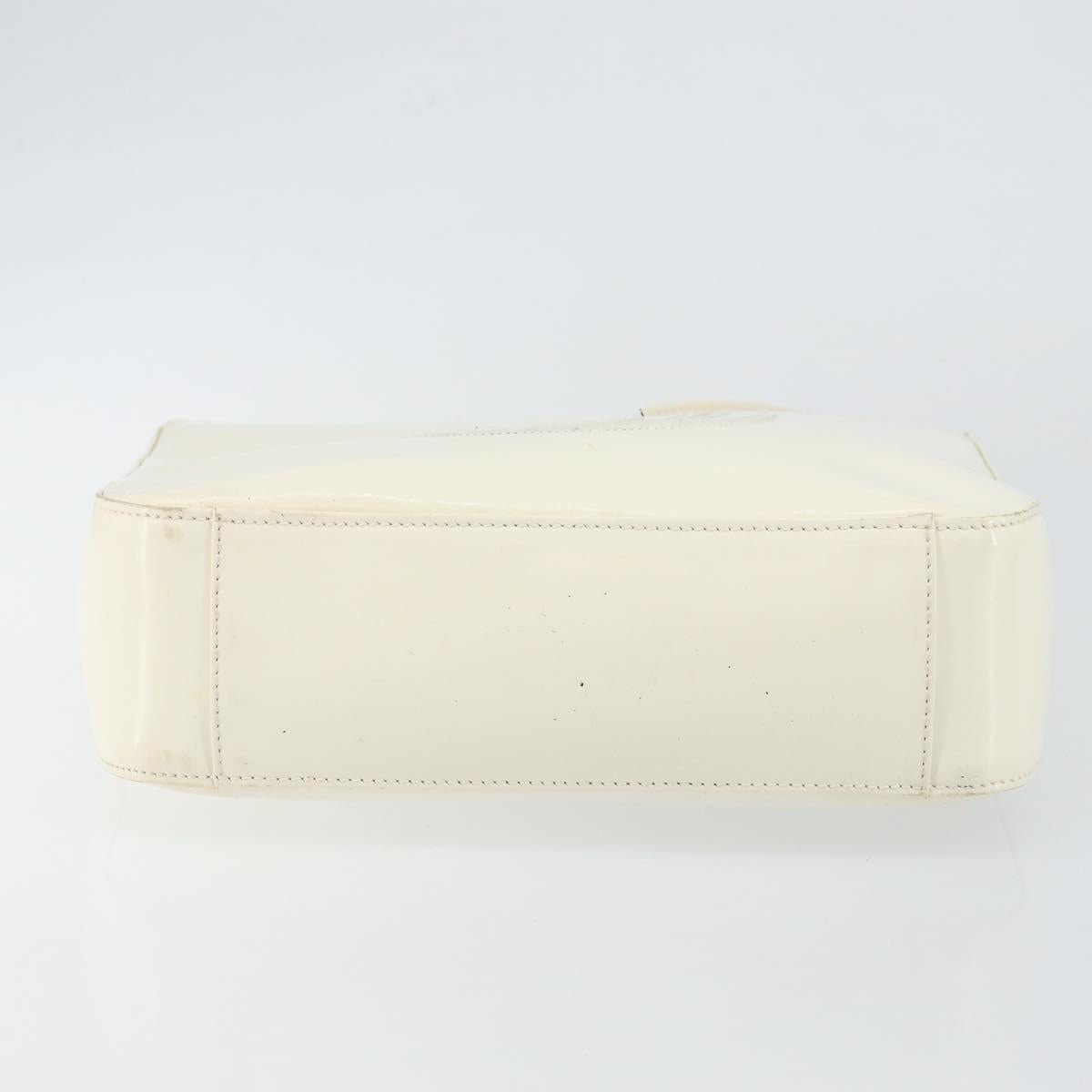 GUCCI Soho Shoulder Bag Enamel White Auth ep11364