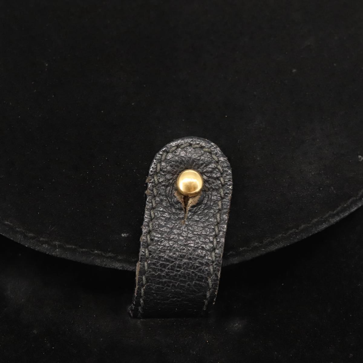 GUCCI Bamboo Backpack Suede Black Gold 003 58 0030 Auth ep11366