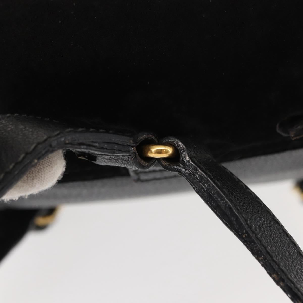 GUCCI Bamboo Backpack Suede Black Gold 003 58 0030 Auth ep11366