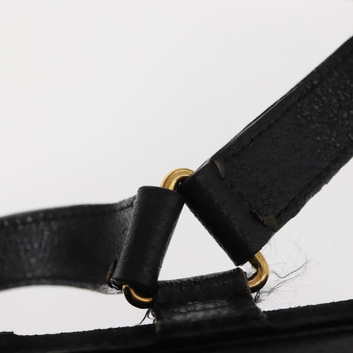 GUCCI Bamboo Backpack Suede Black Gold 003 58 0030 Auth ep11366