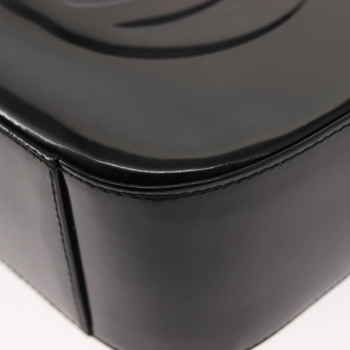 GUCCI Soho Shoulder Bag Enamel Black 007 2023 0249 Auth ep11367