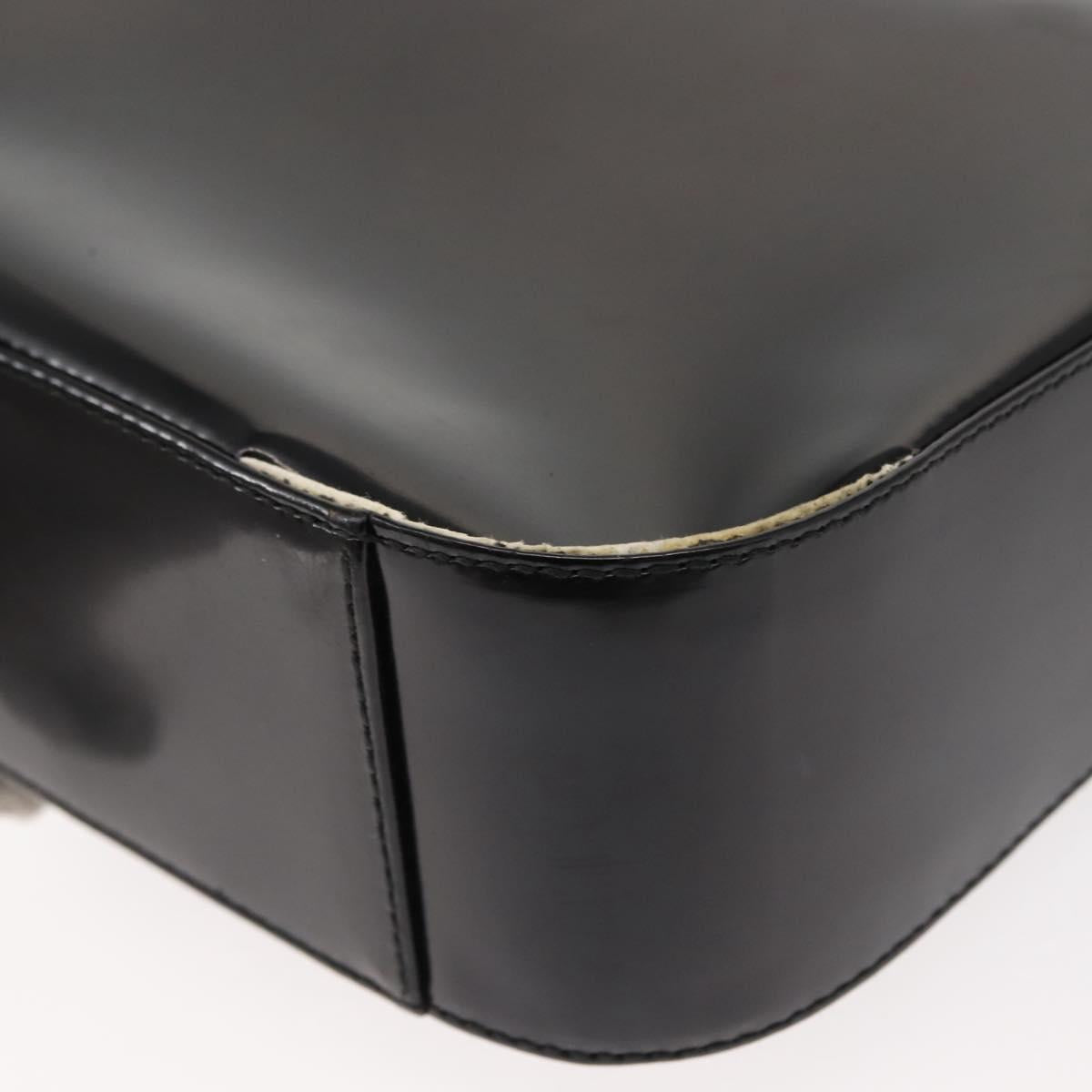 GUCCI Soho Shoulder Bag Enamel Black 007 2023 0249 Auth ep11367