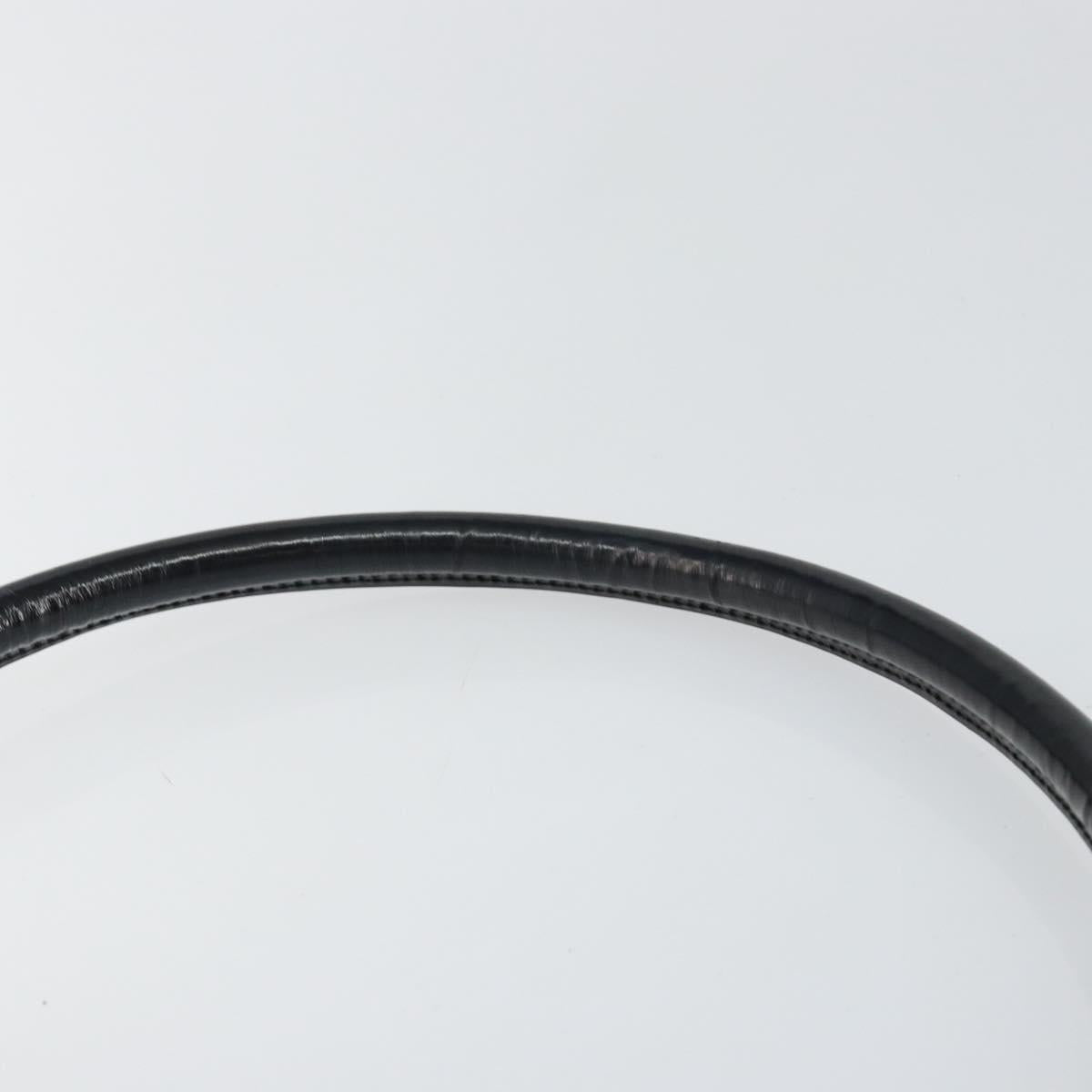 GUCCI Shoulder Bag Enamel Black Gold 001 4149 Auth ep11368