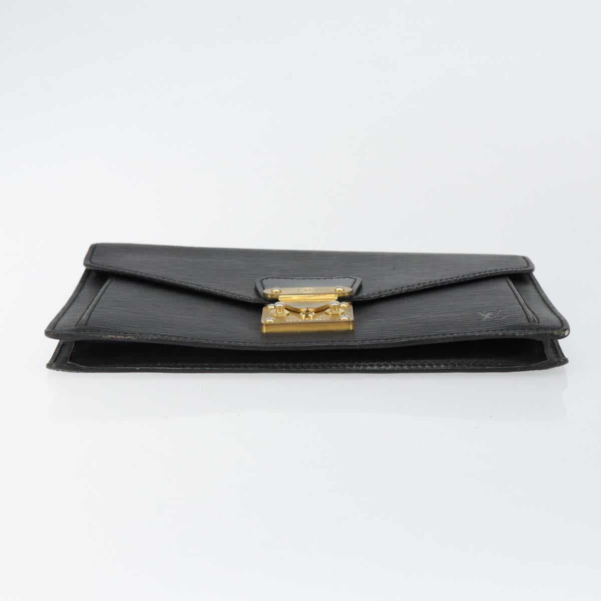 LOUIS VUITTON Epi Serie Dragonne Clutch Bag Black Noir M52612 LV Auth ep11370