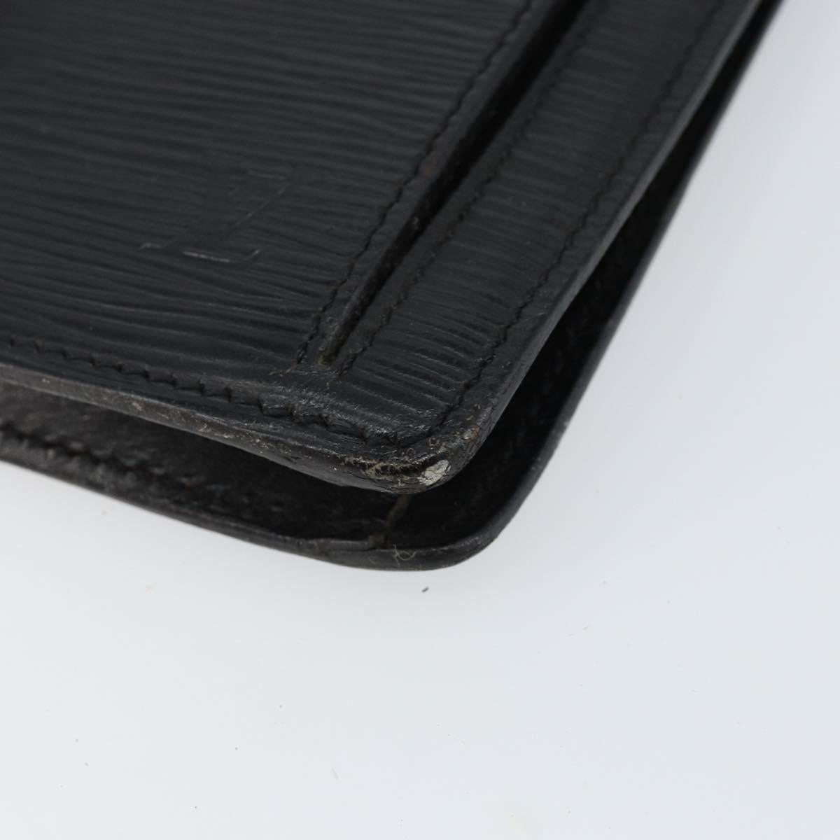 LOUIS VUITTON Epi Serie Dragonne Clutch Bag Black Noir M52612 LV Auth ep11370