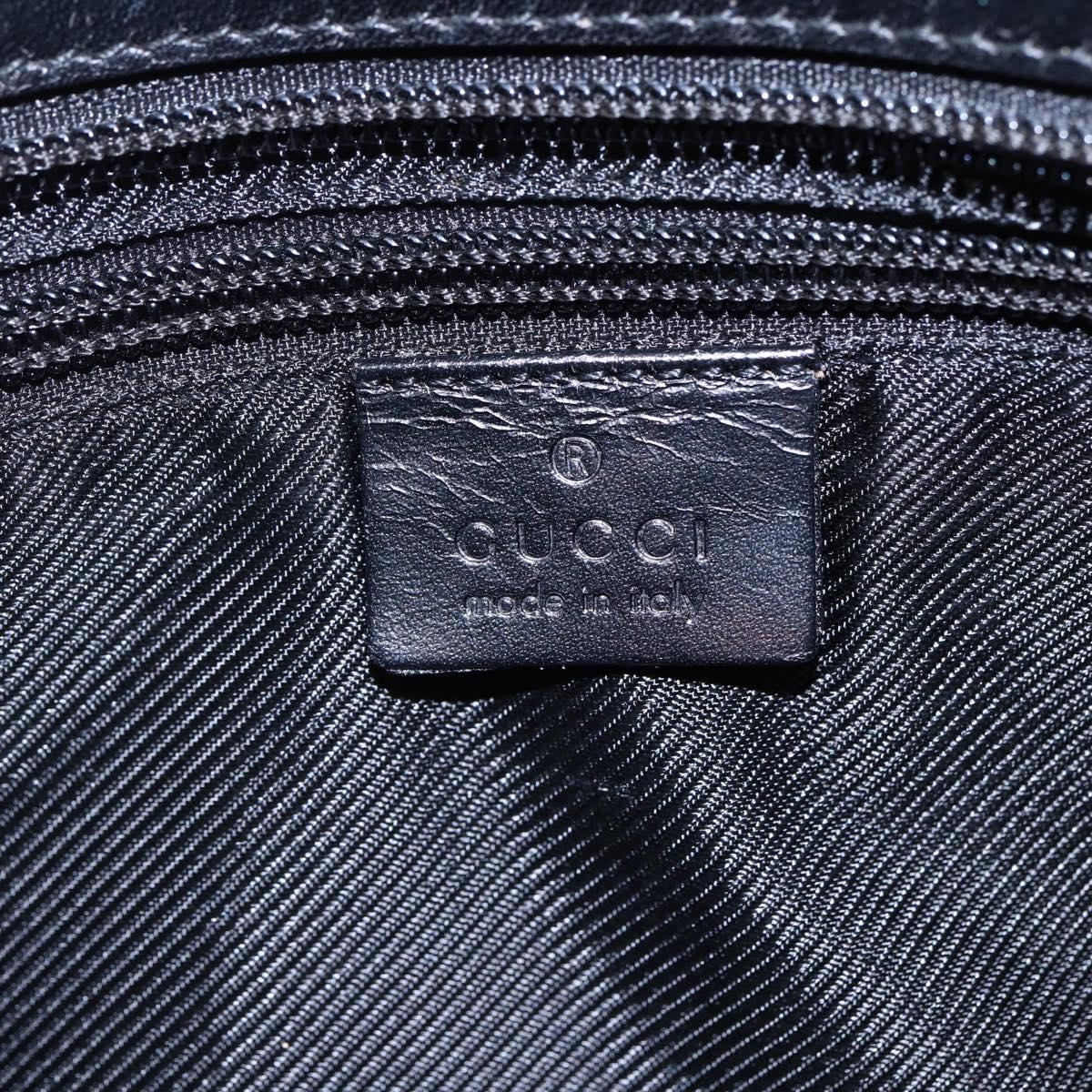 GUCCI GG Canvas Tote Bag Black Silver Auth ep11371