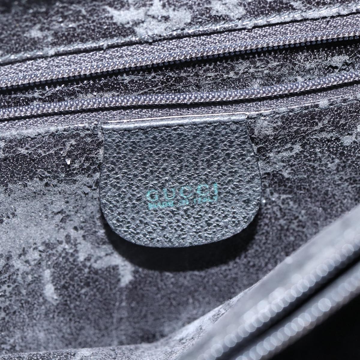 GUCCI Bamboo Tote Bag Suede Leather Black Gold 002 2853 0260 0 Auth ep11373