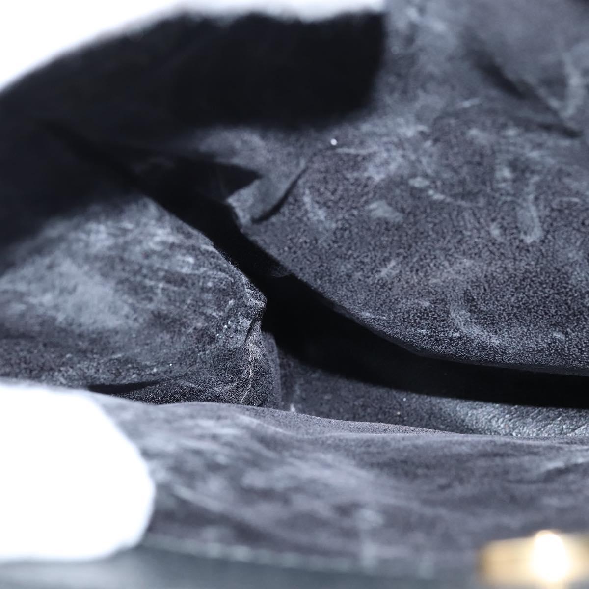 GUCCI Bamboo Tote Bag Suede Leather Black Gold 002 2853 0260 0 Auth ep11373