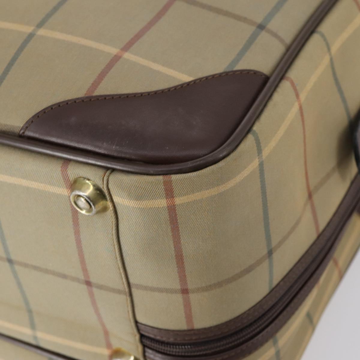 Burberrys Nova Check Hand Bag Canvas 2way Gold Beige Auth ep11376