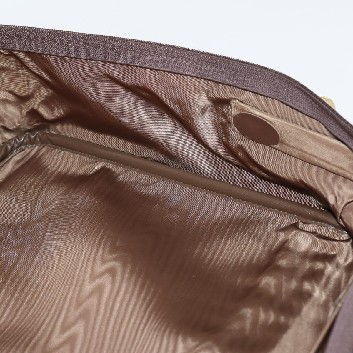 Burberrys Nova Check Hand Bag Canvas 2way Gold Beige Auth ep11376