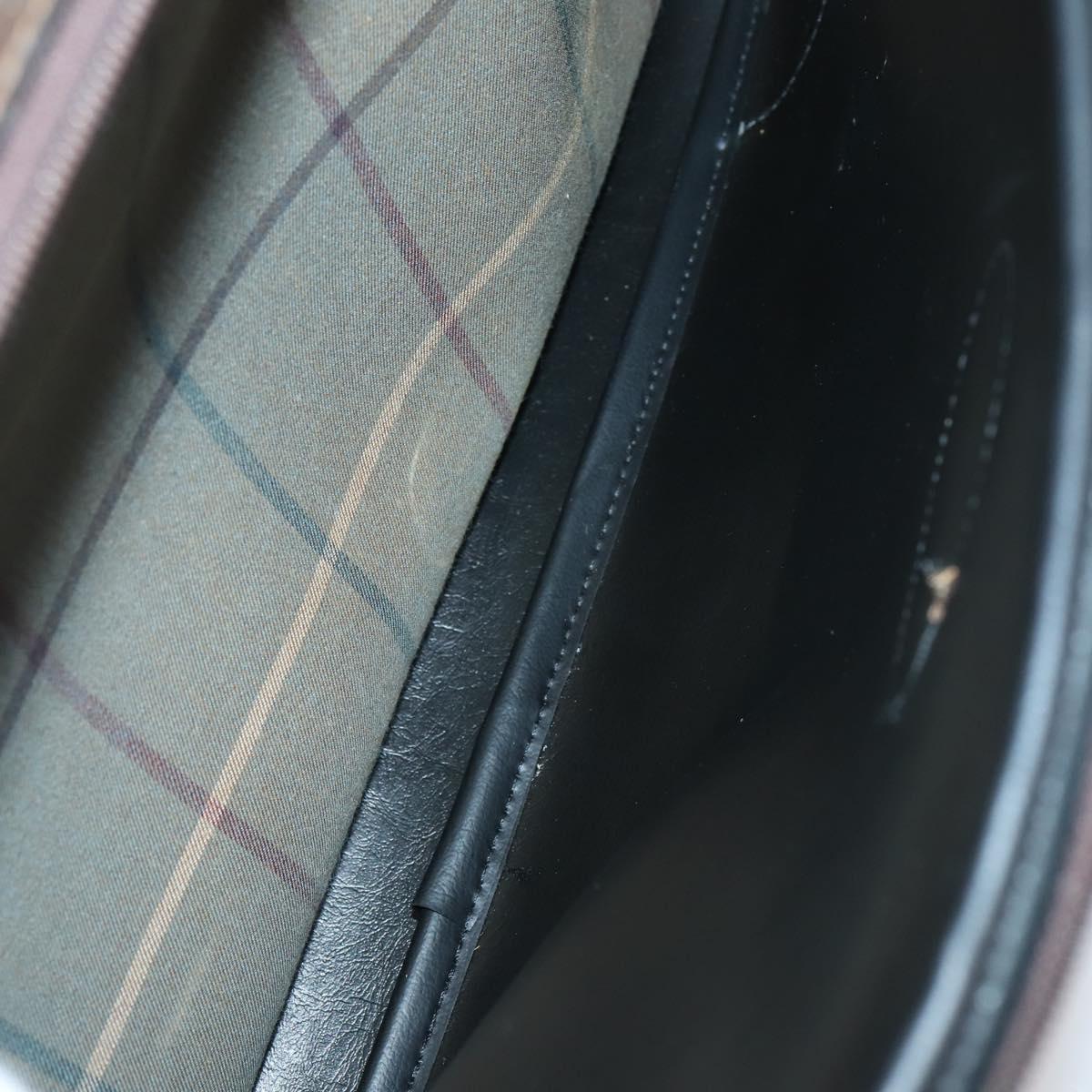 Burberrys Nova Check Hand Bag Canvas 2way Gold Beige Auth ep11376