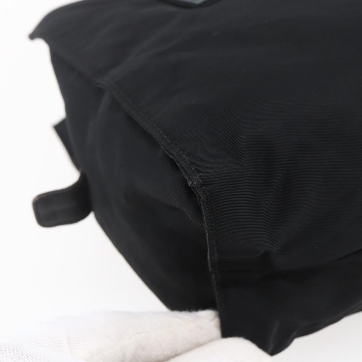 PRADA Shoulder Bag Nylon Black Silver Auth ep11379