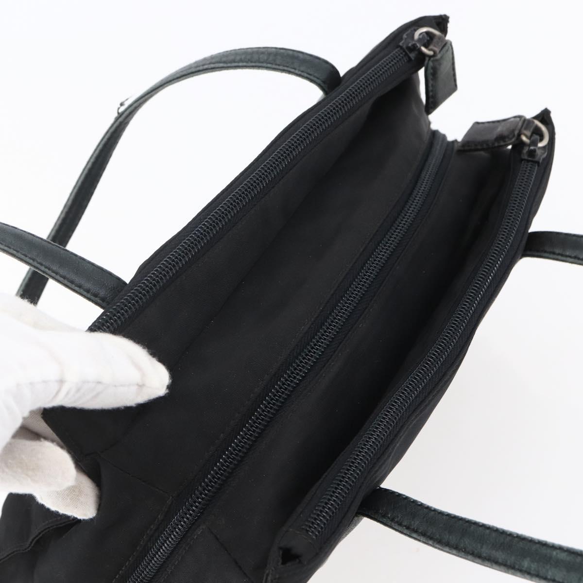 PRADA Shoulder Bag Nylon Black Silver Auth ep11379