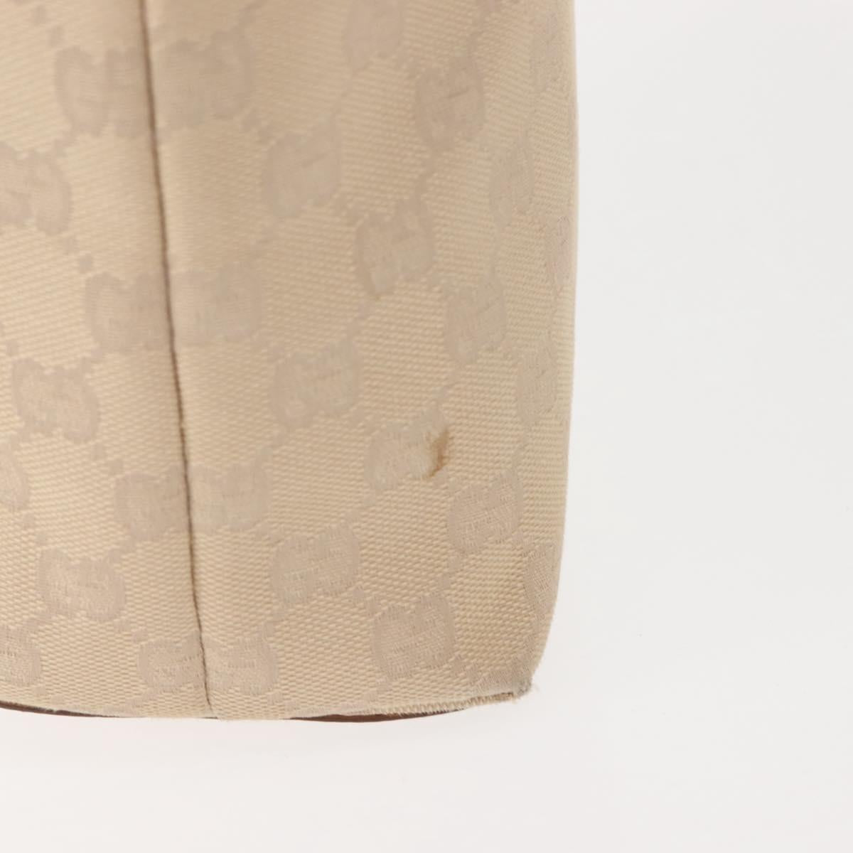 GUCCI GG Canvas Tote Bag Beige Silver 31244 Auth ep11382