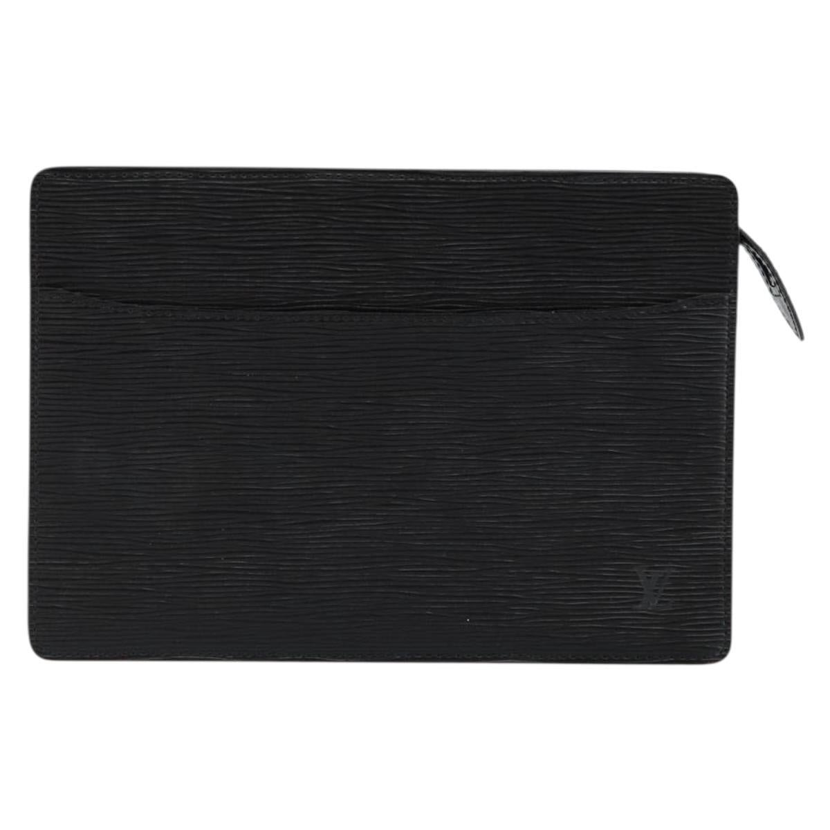 LOUIS VUITTON Epi Pochette Homme Clutch Bag Black Noir M52522 LV Auth ep11385