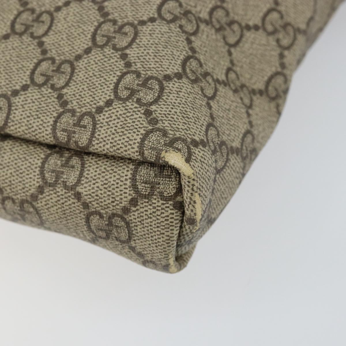 GUCCI GG Supreme Shoulder Bag PVC Leather Beige 223666 Auth ep11388