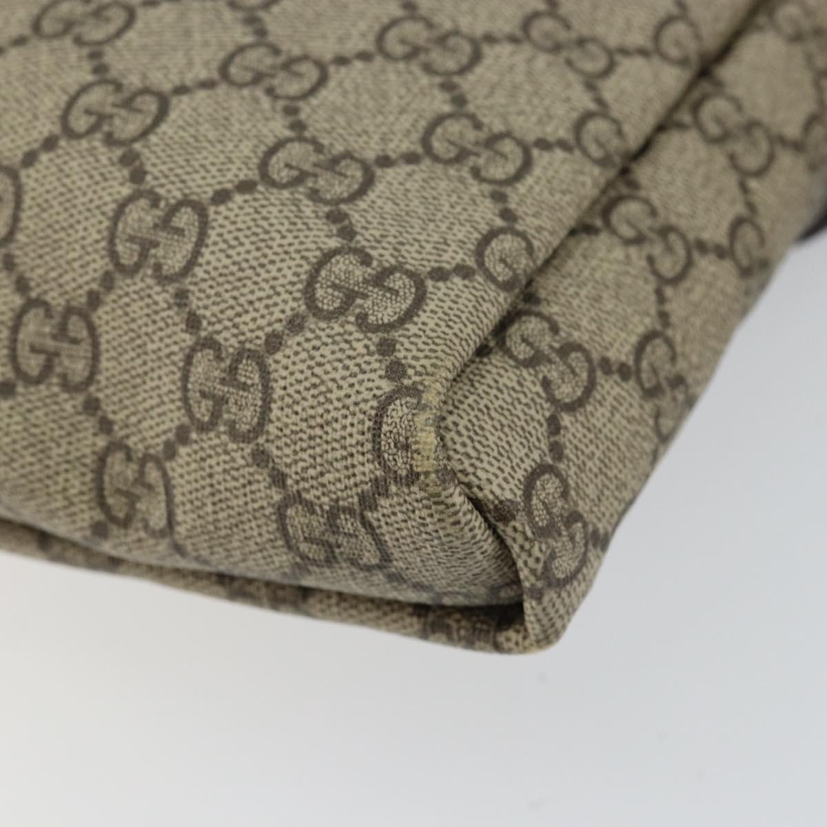 GUCCI GG Supreme Shoulder Bag PVC Leather Beige 223666 Auth ep11388