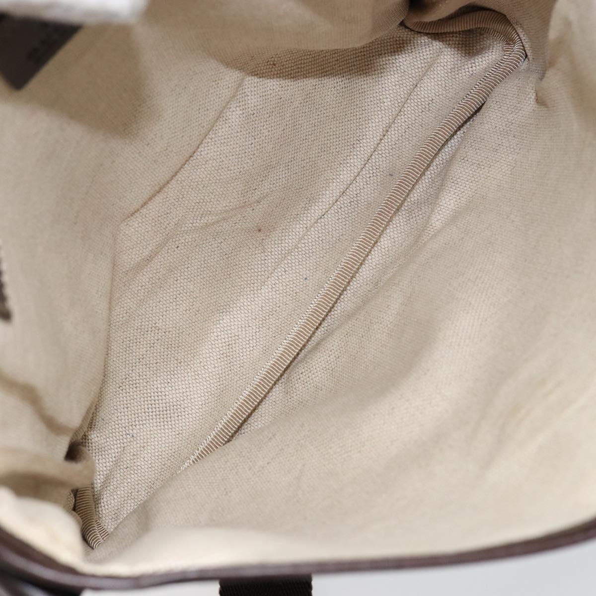 GUCCI GG Supreme Shoulder Bag PVC Leather Beige 223666 Auth ep11388