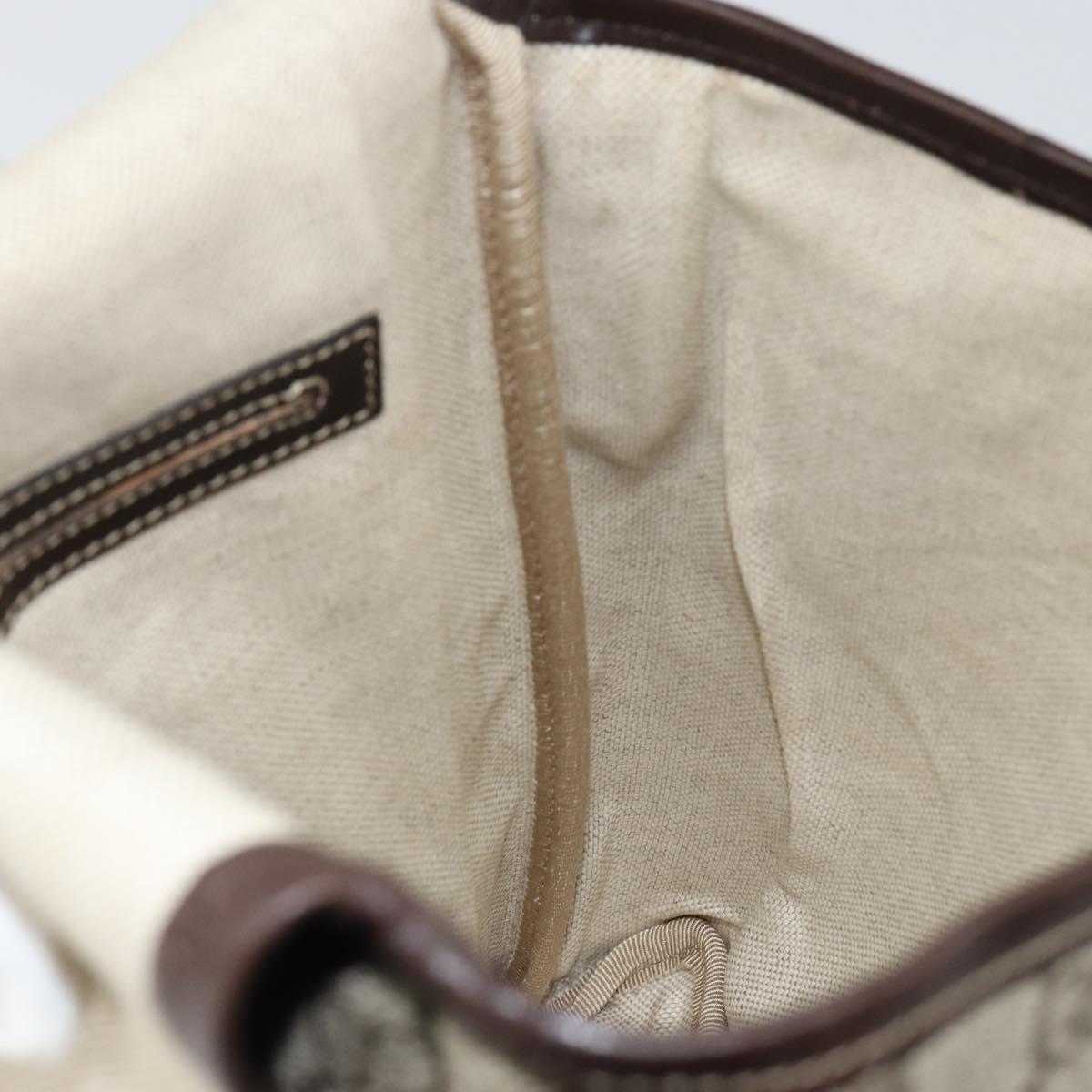 GUCCI GG Supreme Shoulder Bag PVC Leather Beige 223666 Auth ep11388