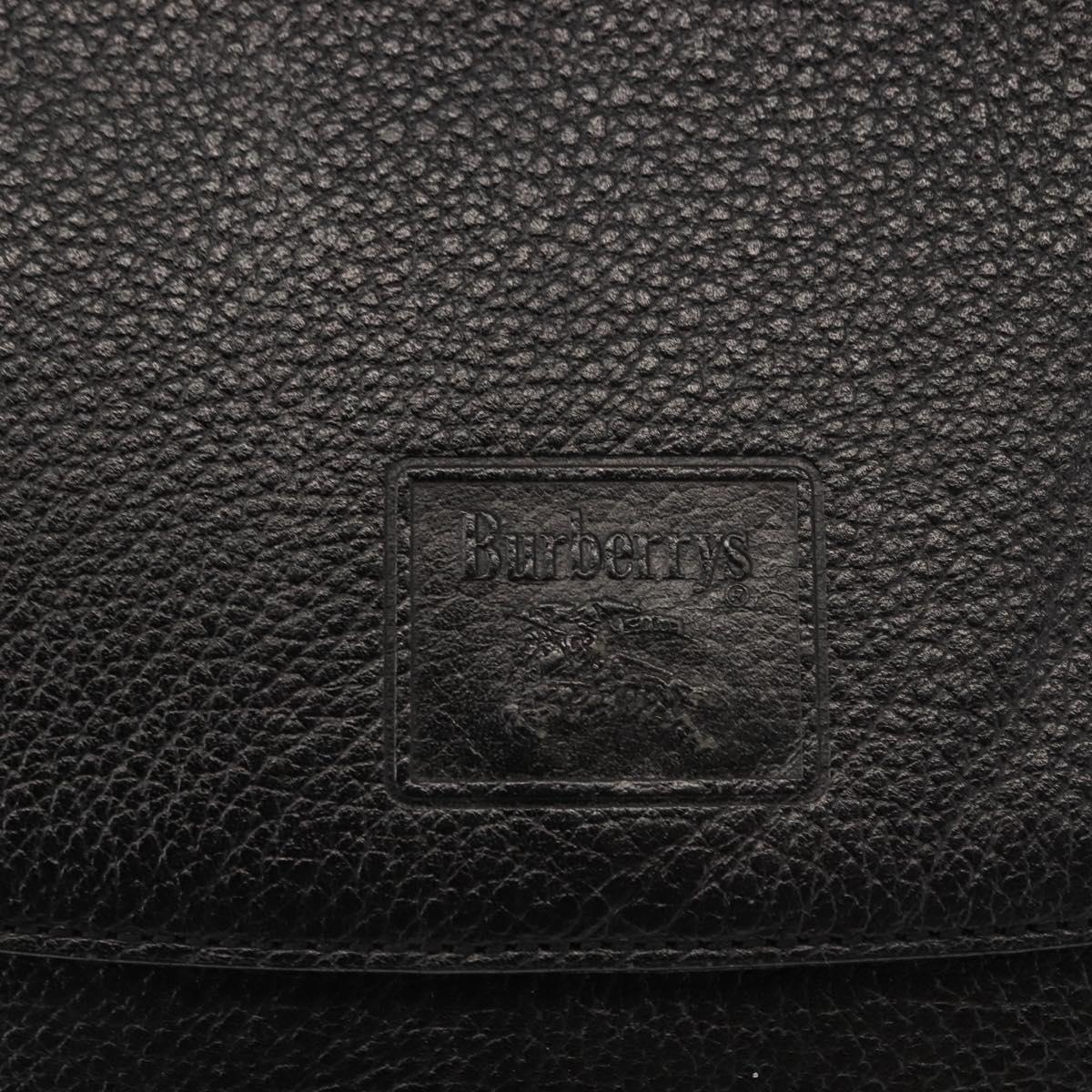 Burberrys Shoulder Bag Leather Brown Gold Auth ep11389