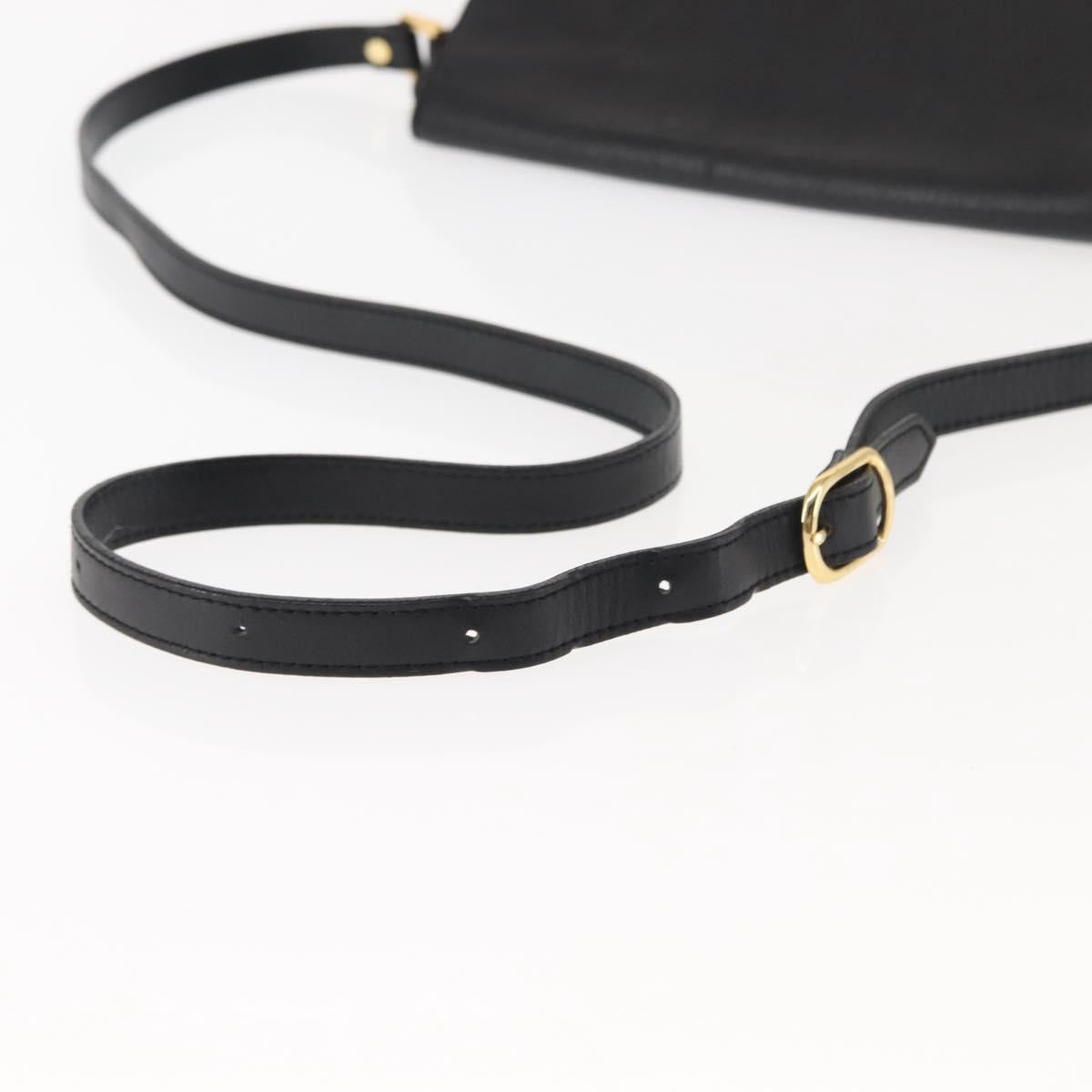 Burberrys Shoulder Bag Leather Brown Gold Auth ep11389