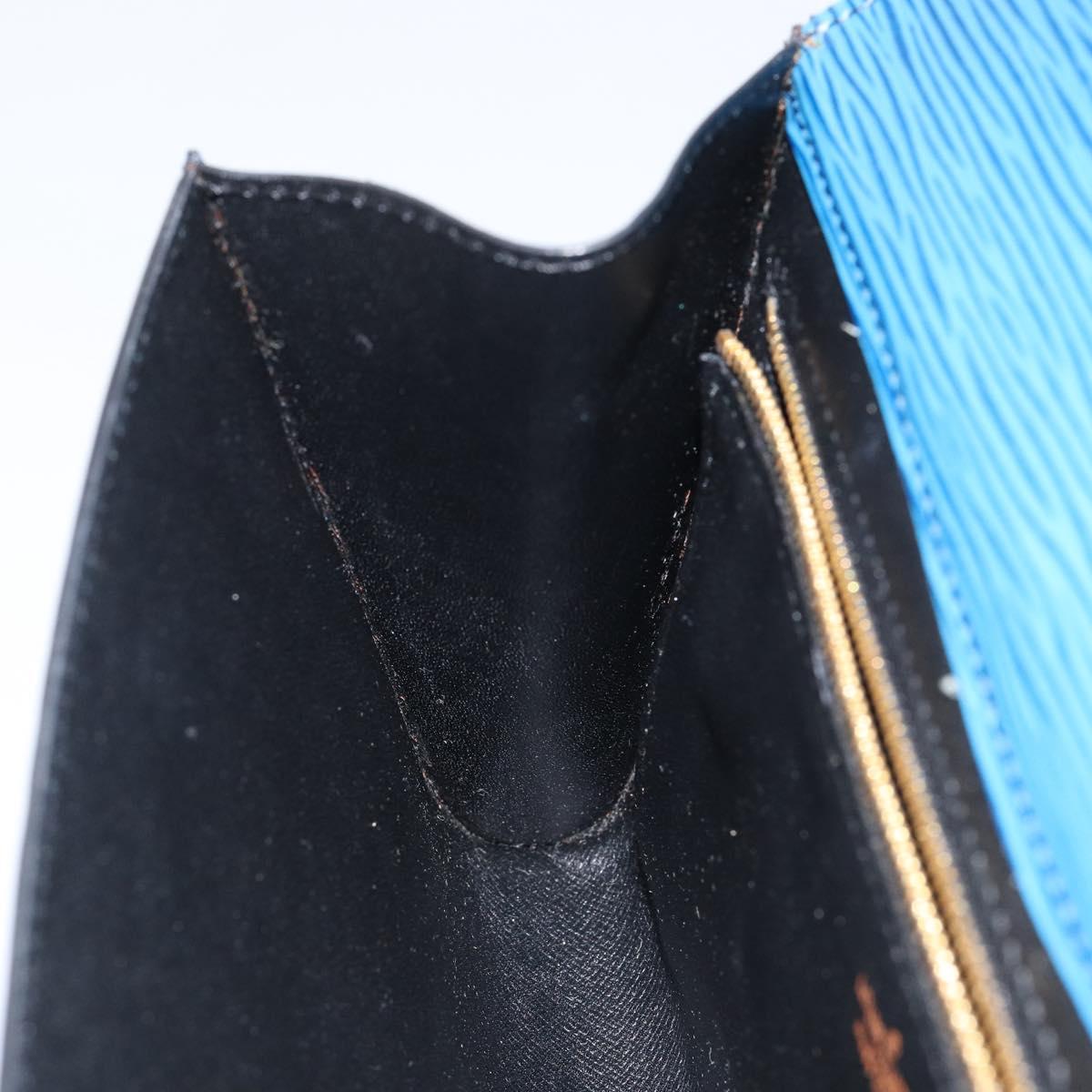 LOUIS VUITTON Epi Art Deco Clutch Bag Blue M52635 LV Auth ep11390