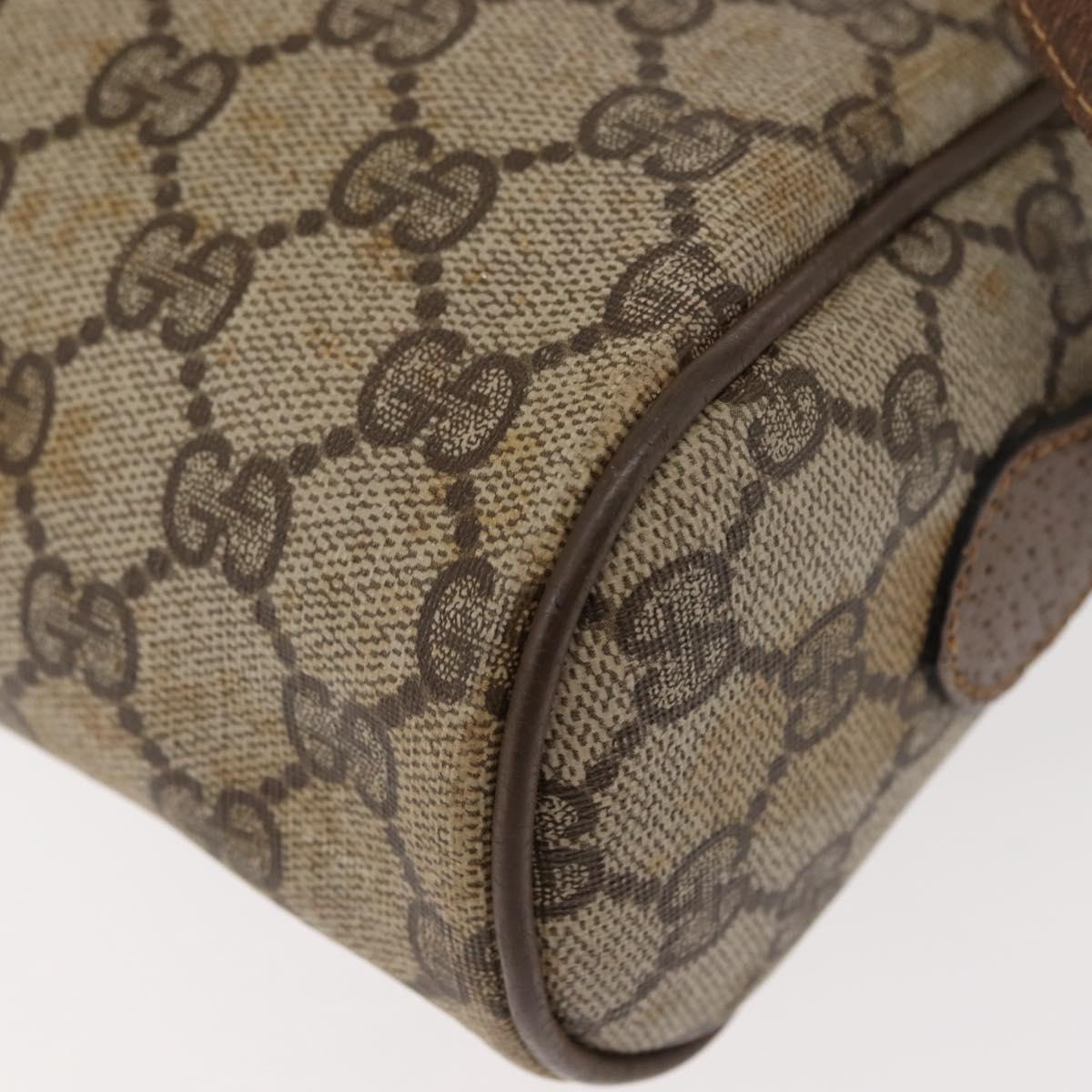 GUCCI GG Supreme Web Sherry Line Shoulder Bag PVC Beige 56 02 005 Auth ep11392