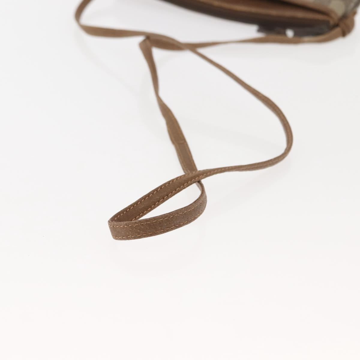 GUCCI GG Supreme Shoulder Bag PVC Beige Gold Auth ep11393