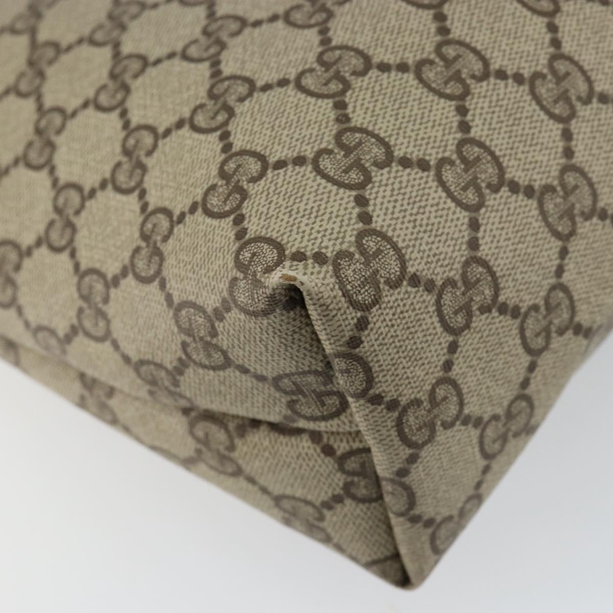 GUCCI GG Supreme Web Sherry Line Tote Bag PVC Beige 56 02 003 Auth ep11398