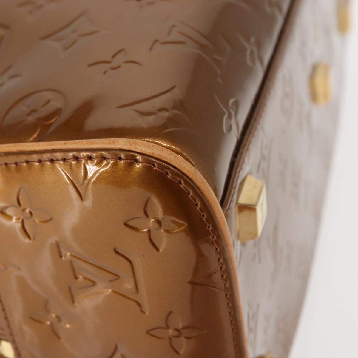 LOUIS VUITTON Monogram Vernis Tompkins Square Bag Bronze M91103 LV Auth ep11403