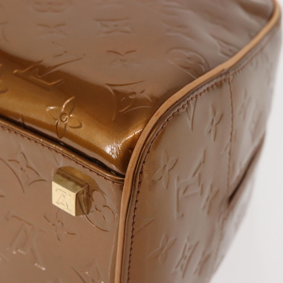 LOUIS VUITTON Monogram Vernis Tompkins Square Bag Bronze M91103 LV Auth ep11403