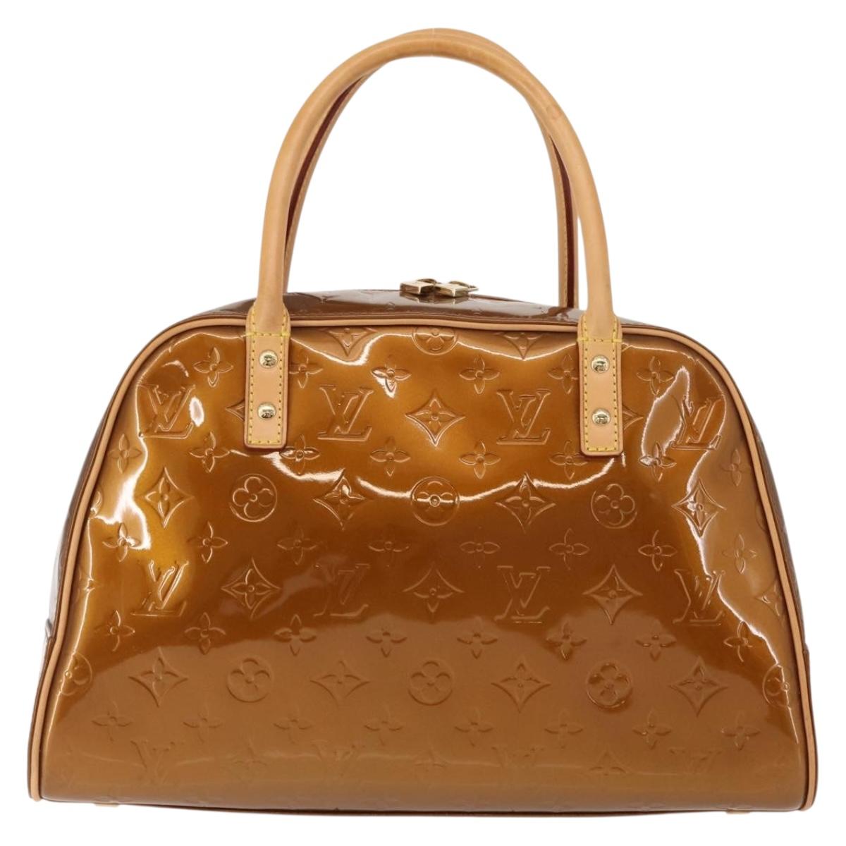 LOUIS VUITTON Monogram Vernis Tompkins Square Bag Bronze M91103 LV Auth ep11403