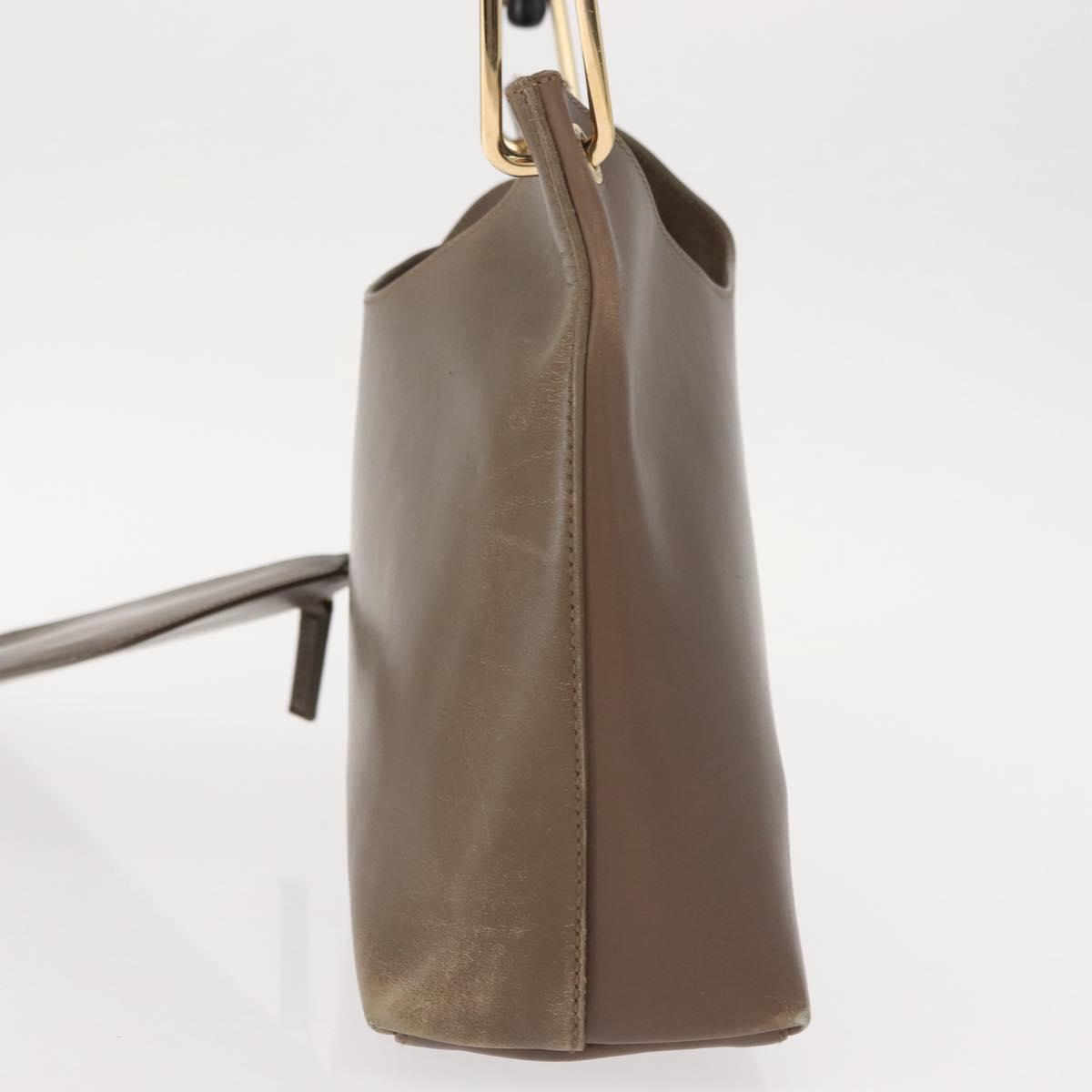 GUCCI Bamboo Hand Bag Leather Brown Gold 001 2058 1883 0 Auth ep11407