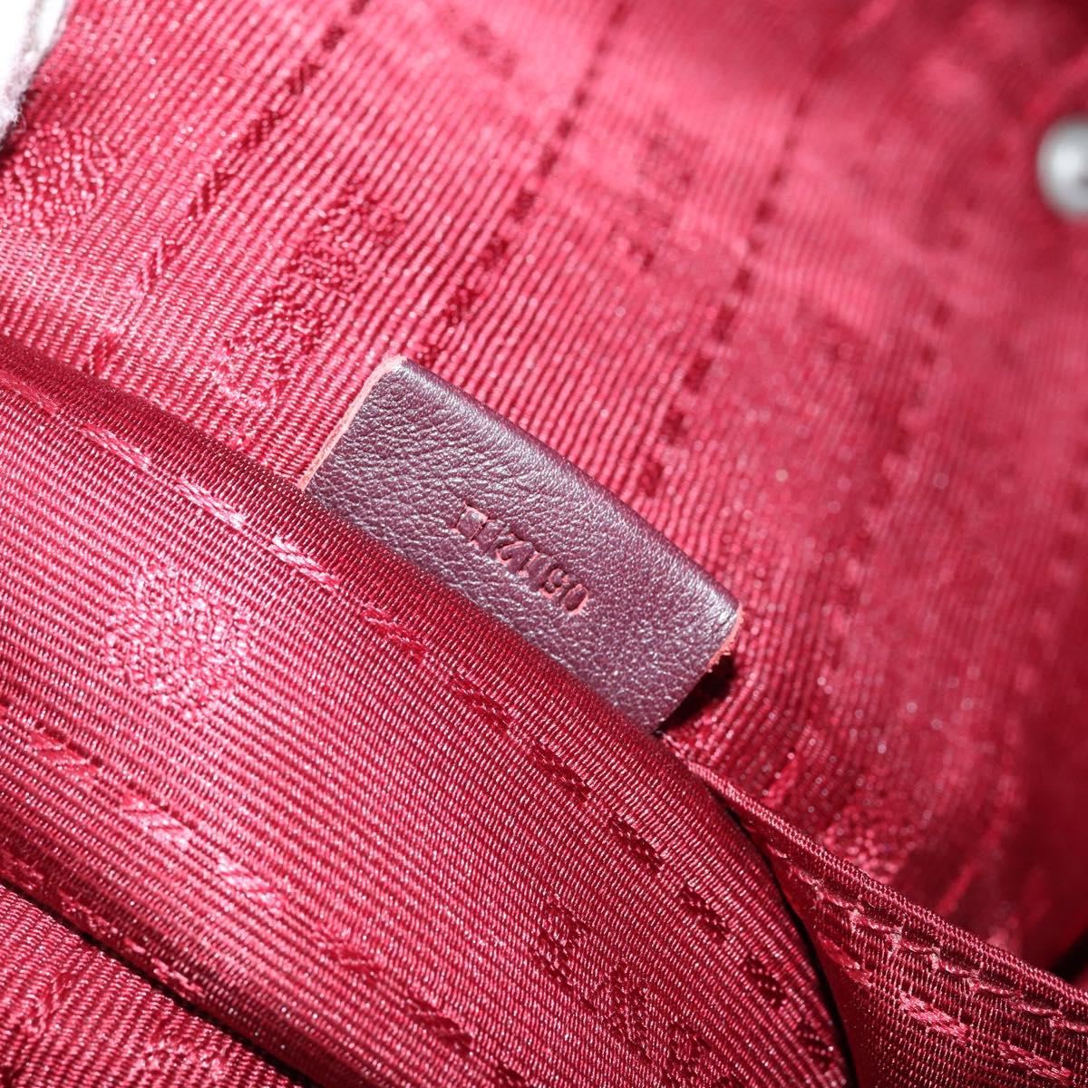 LOEWE Tote Bag Leather Purple Silver Auth ep11409