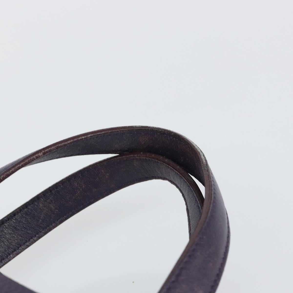 LOEWE Tote Bag Leather Purple Silver Auth ep11409