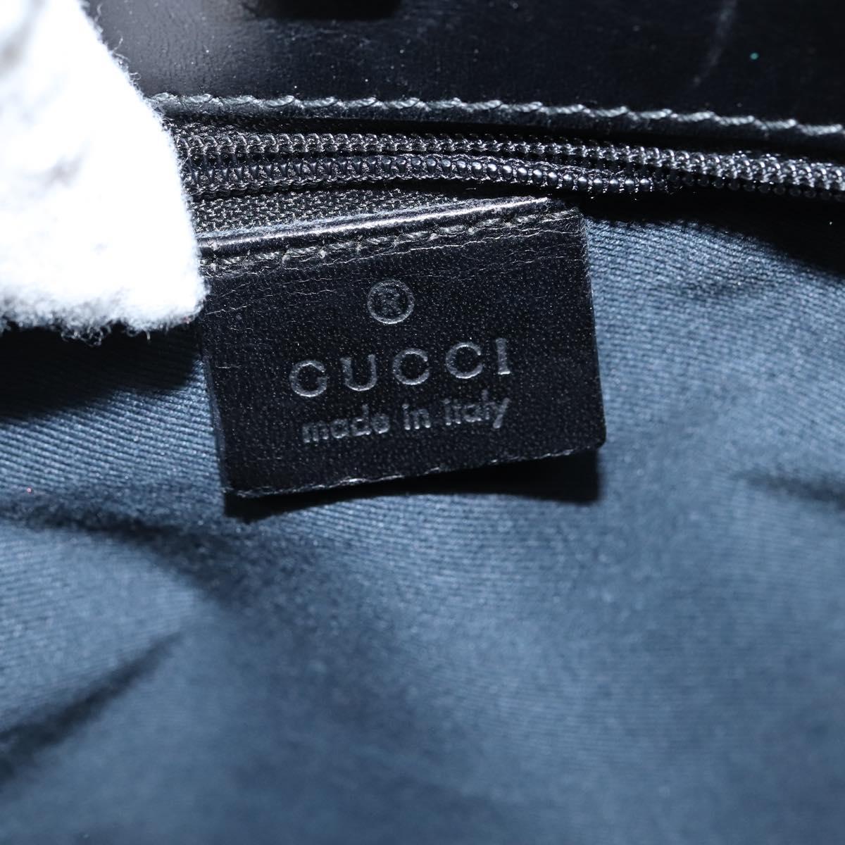 GUCCI GG Canvas Shoulder Bag Black Silver 91762 Auth ep11415