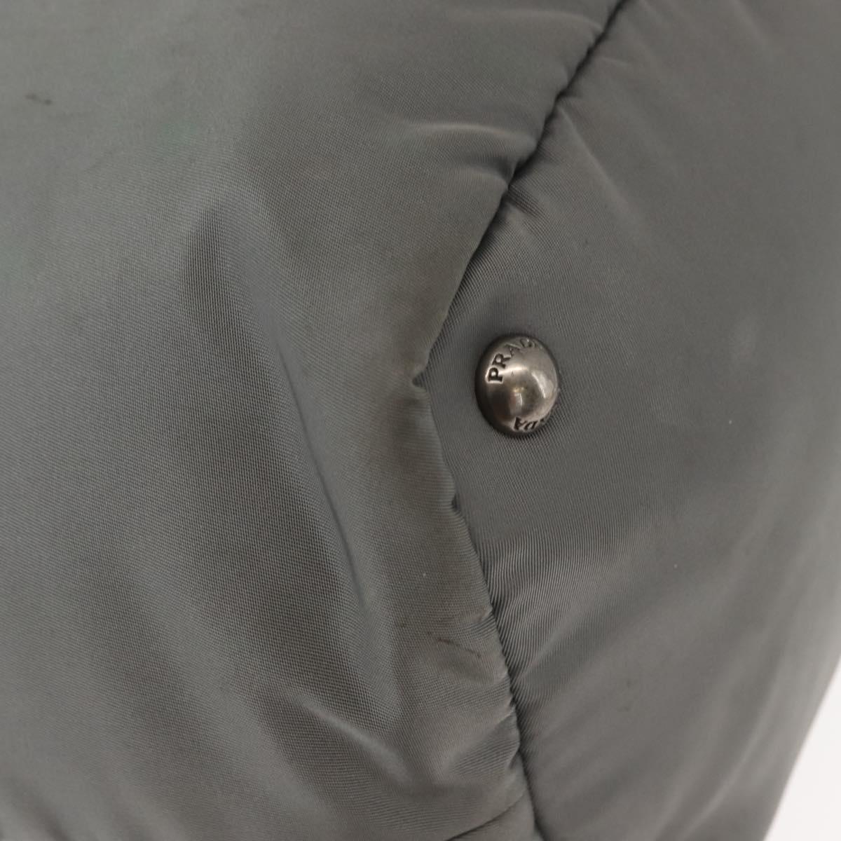 PRADA Hand Bag Nylon 2way Black Gray Auth ep11418